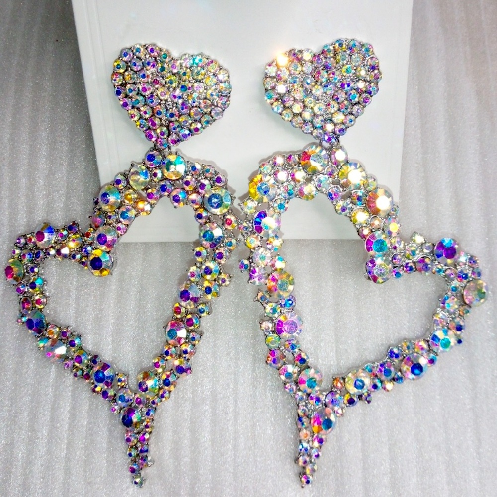 Gorgeous Double Heart Statement Earrings
